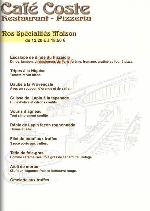 Café Coste — carte page 7