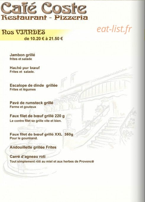 Café Coste — carte page 6