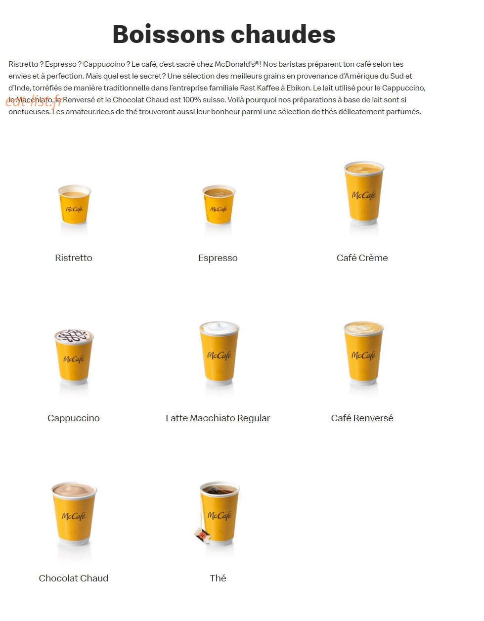 Mc Donald's — carte page 17