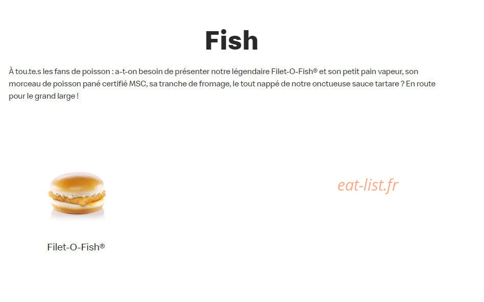 Mc Donald's — carte page 7