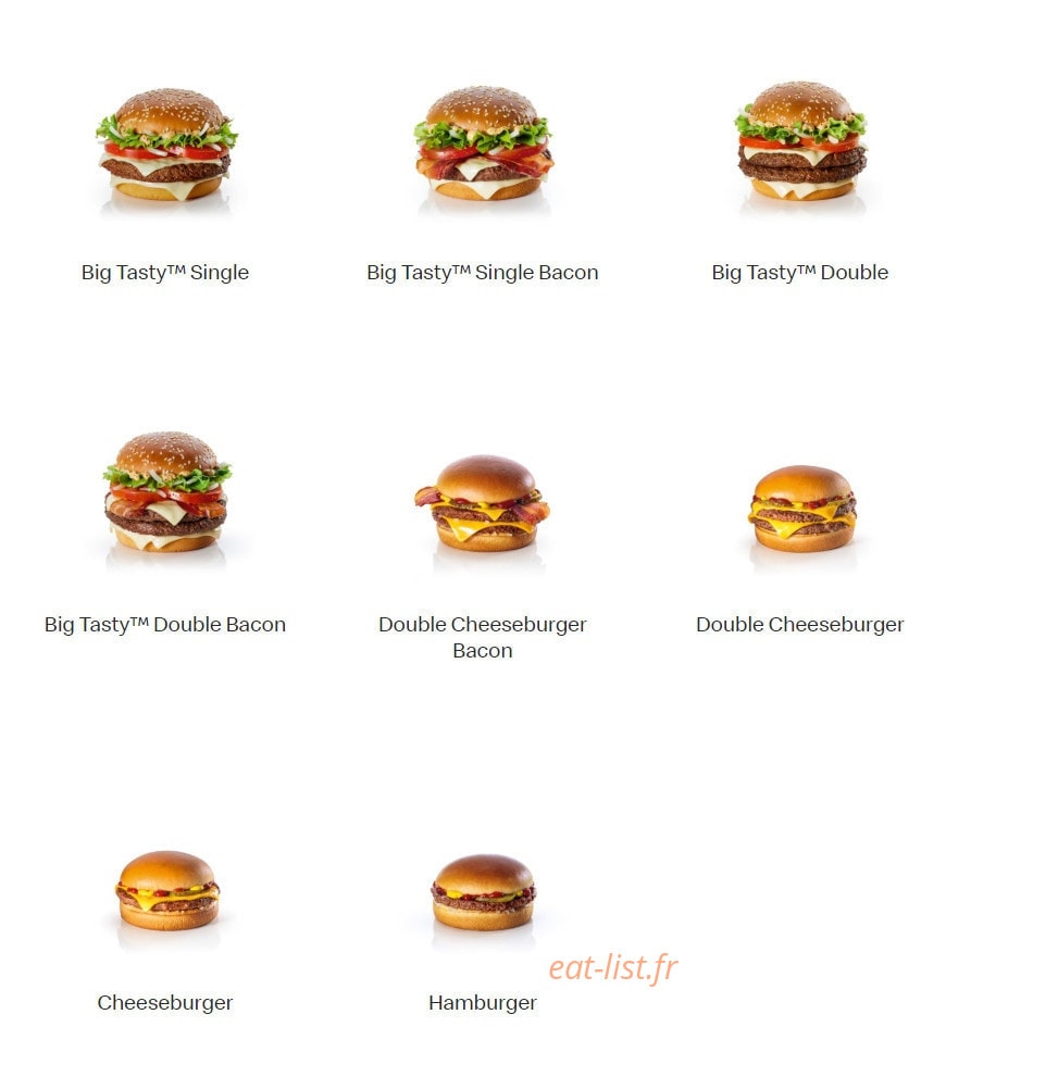 Mc Donald's — carte page 3