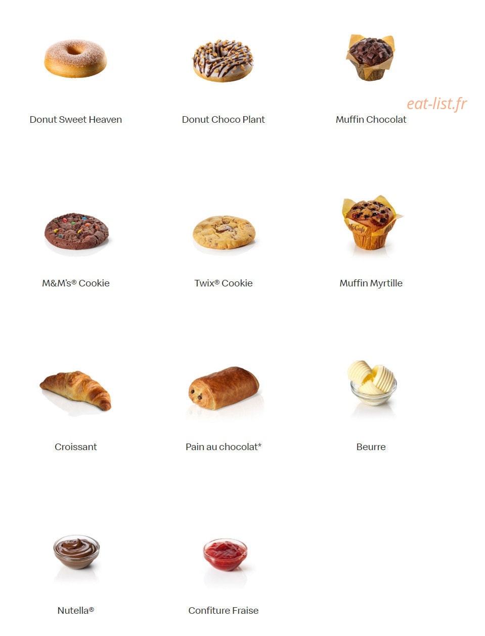 Mc Donald's — carte page 22
