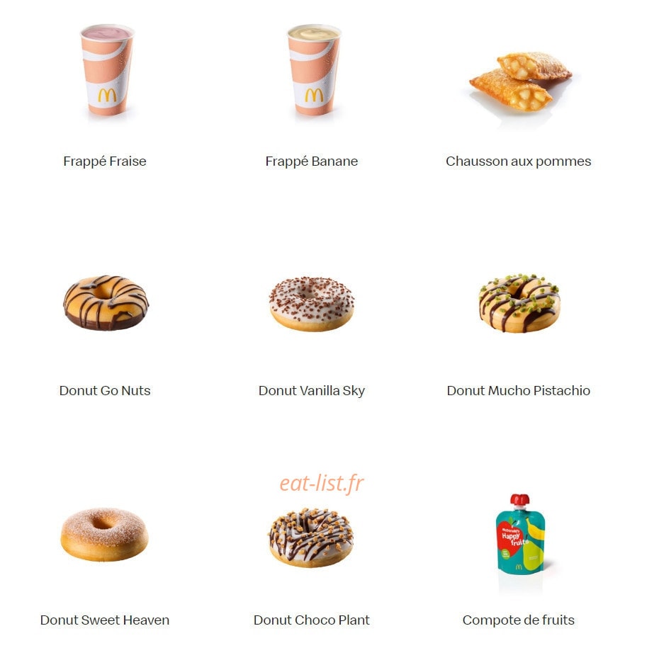 Mc Donald's — carte page 19