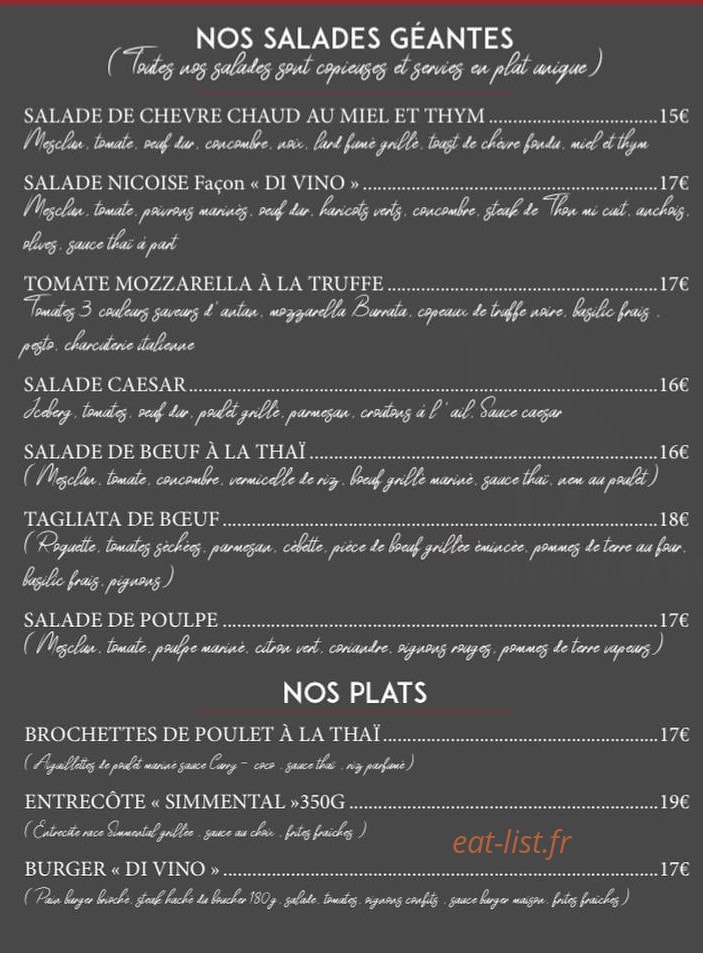 Di Vino — carte page 2