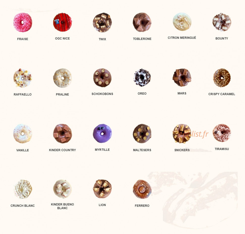 Donuts & Bagels — carte page 8