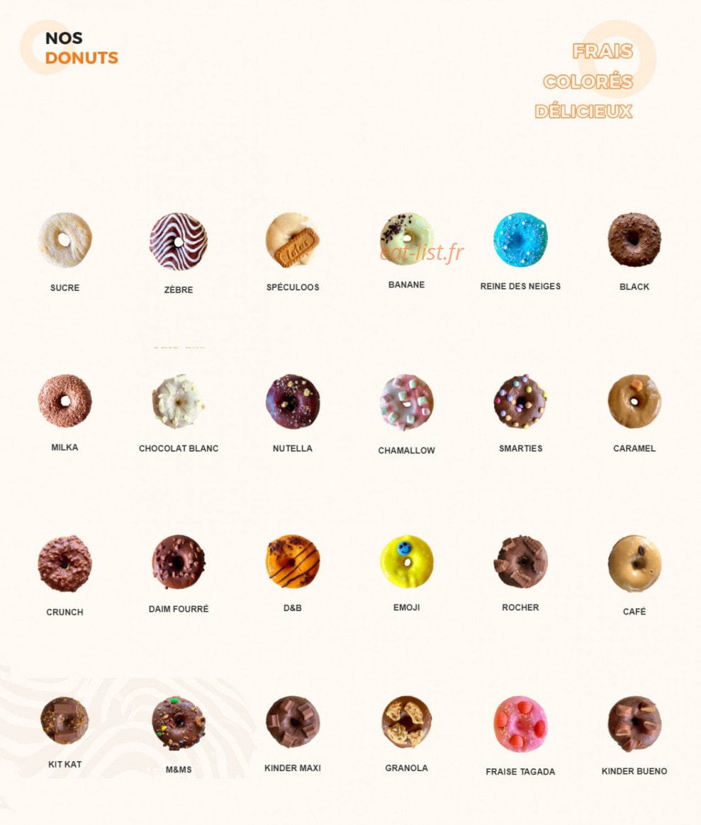Donuts & Bagels — carte page 7