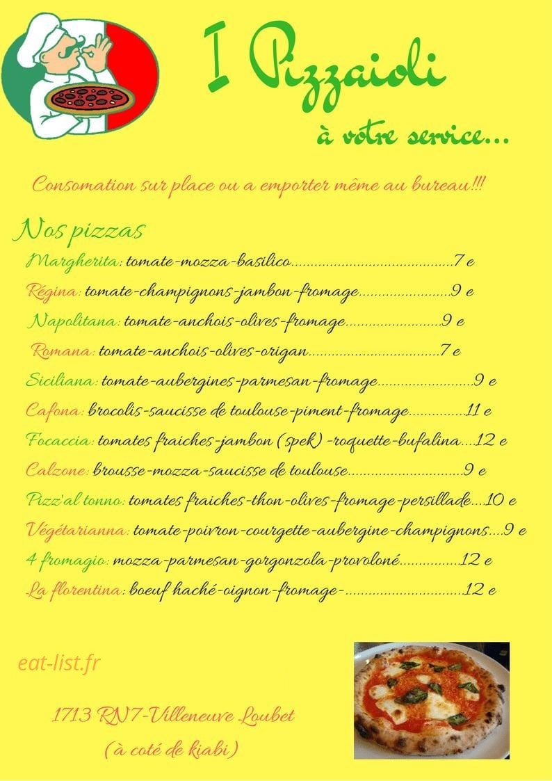 I Pizzaioli — carte page 2