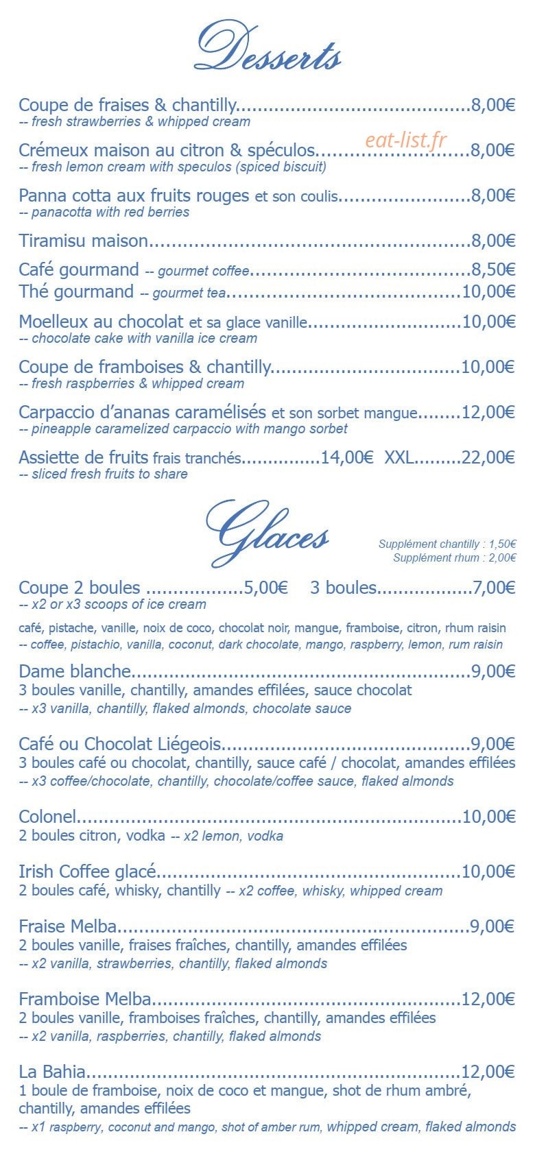 Le Bahia — carte page 5