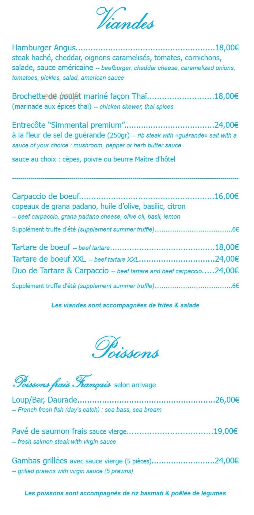 Le Bahia — carte page 3