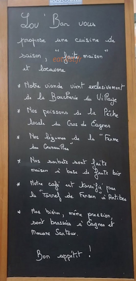 Lou'Bar — carte page 1