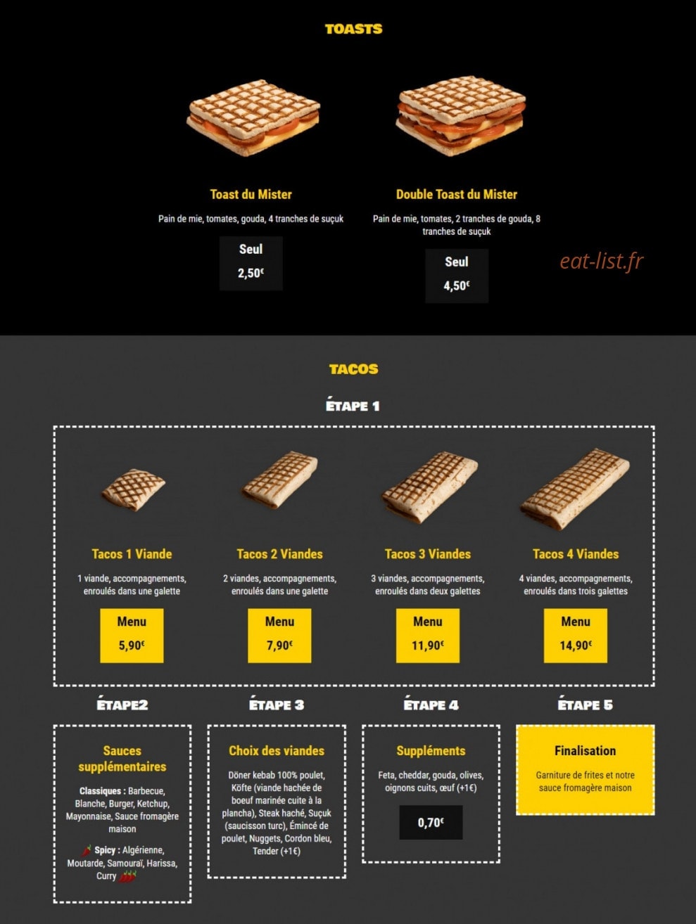 Mister Döner — carte page 3