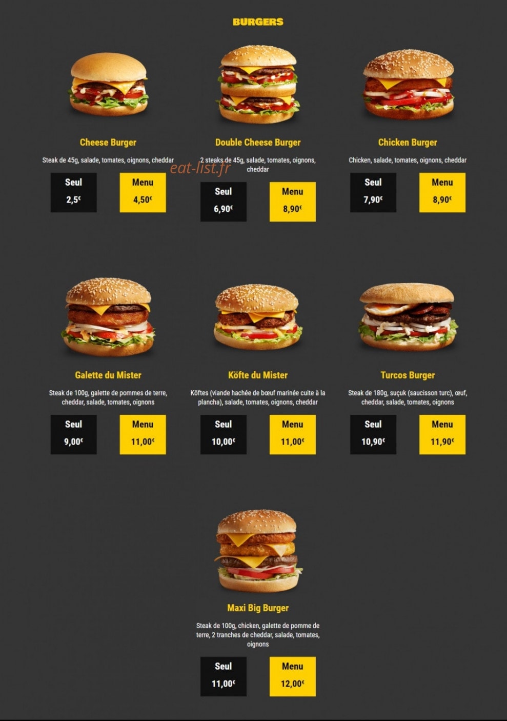 Mister Döner — carte page 2