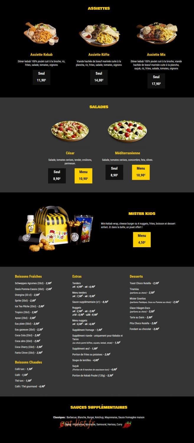 Mister Döner — carte page 4