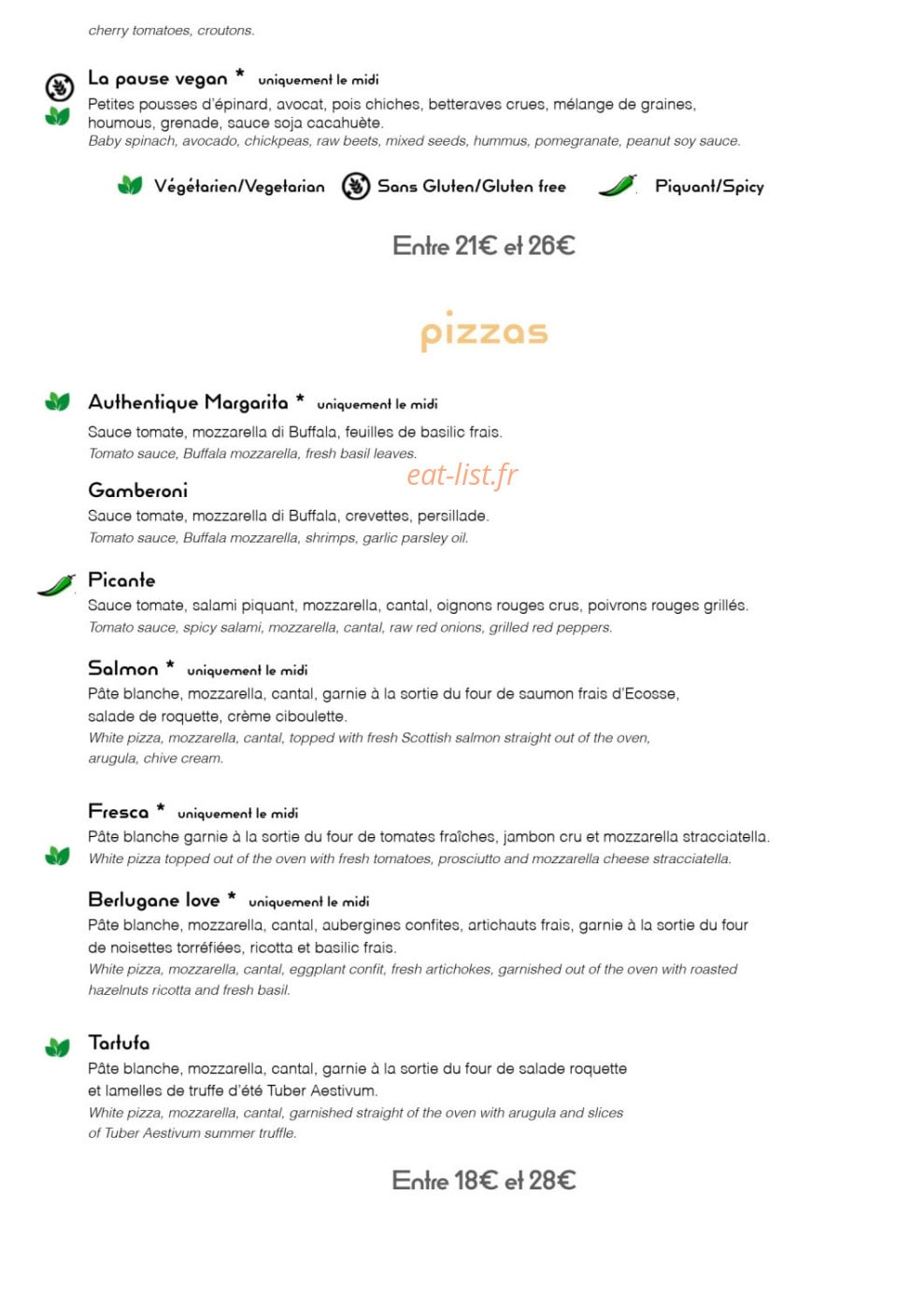 Baia Bella — carte page 2