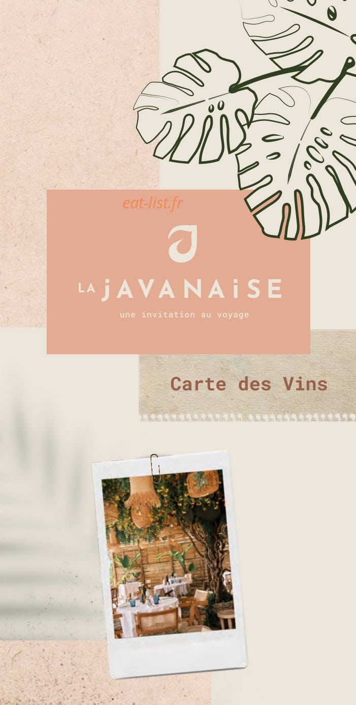 La Javanaise — carte page 9