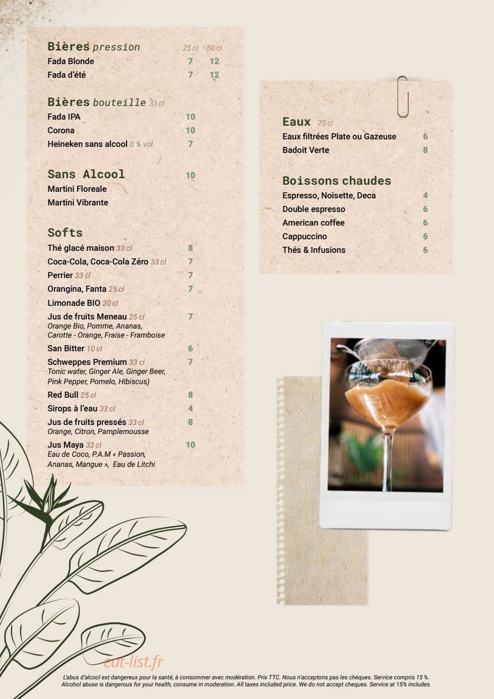 La Javanaise — carte page 8