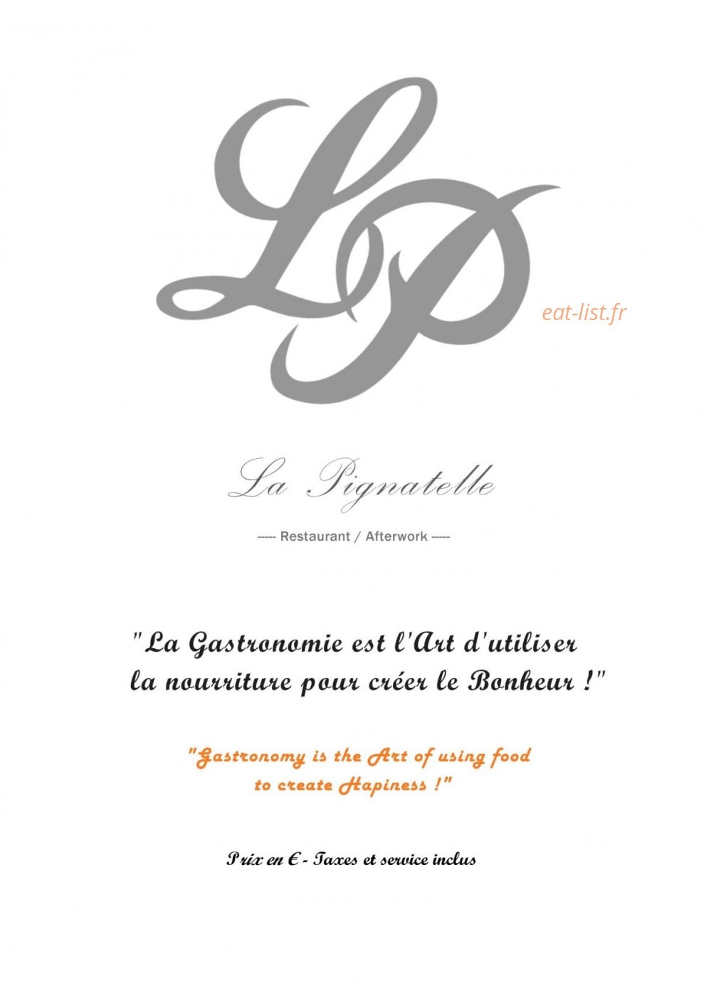 La Pignatelle — carte page 1