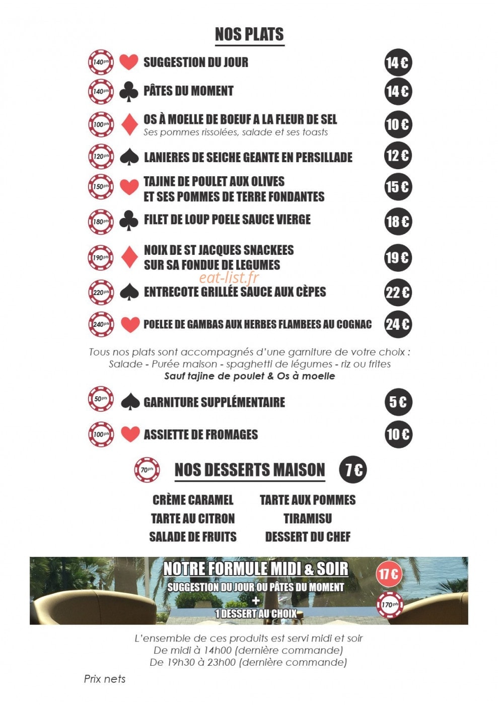 Le Baccara — carte page 2