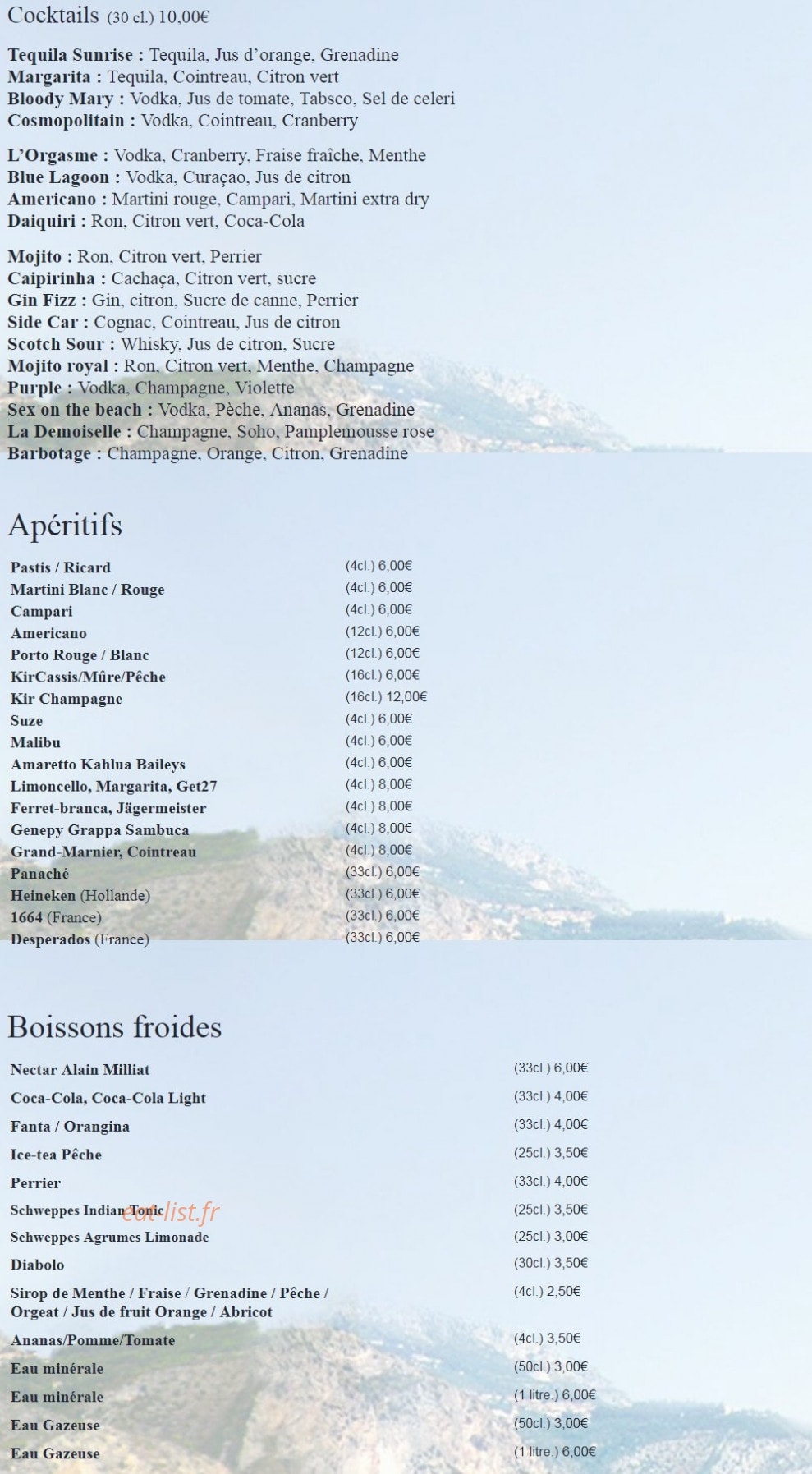 Le Café des Saveurs — carte page 3