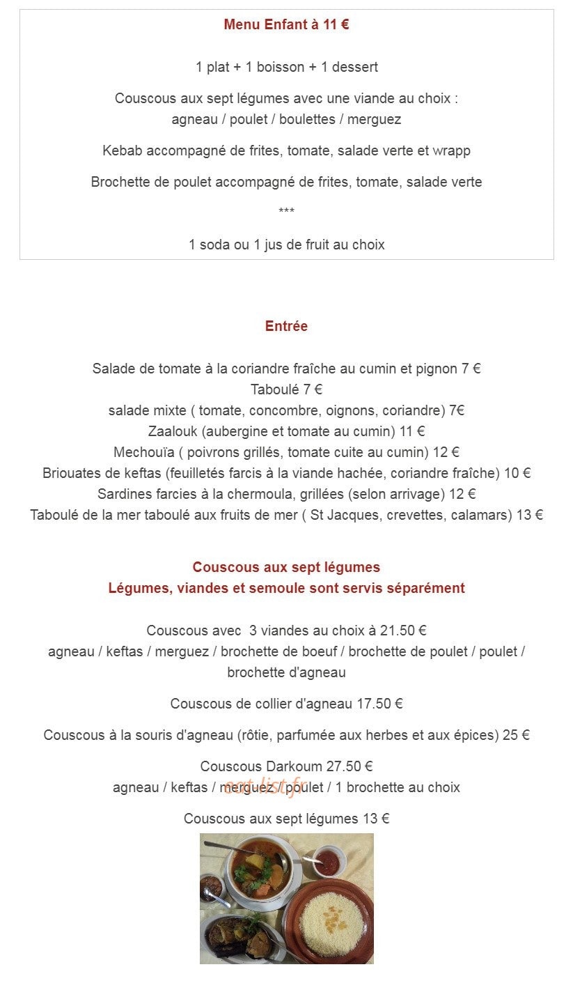 Le Petit Darkoum — carte page 2