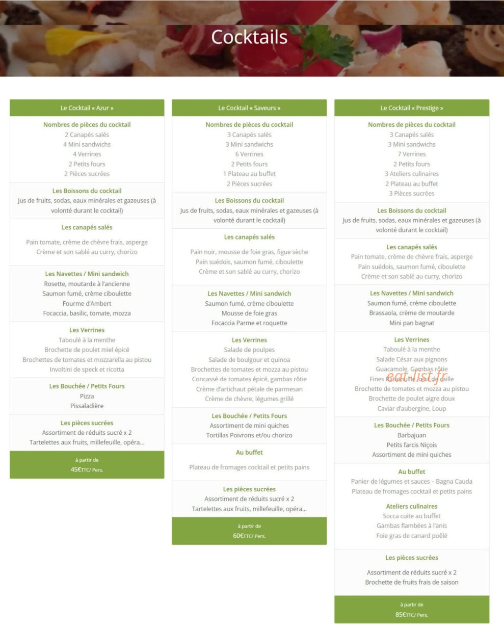 Saveurs Et Prestige — carte page 3