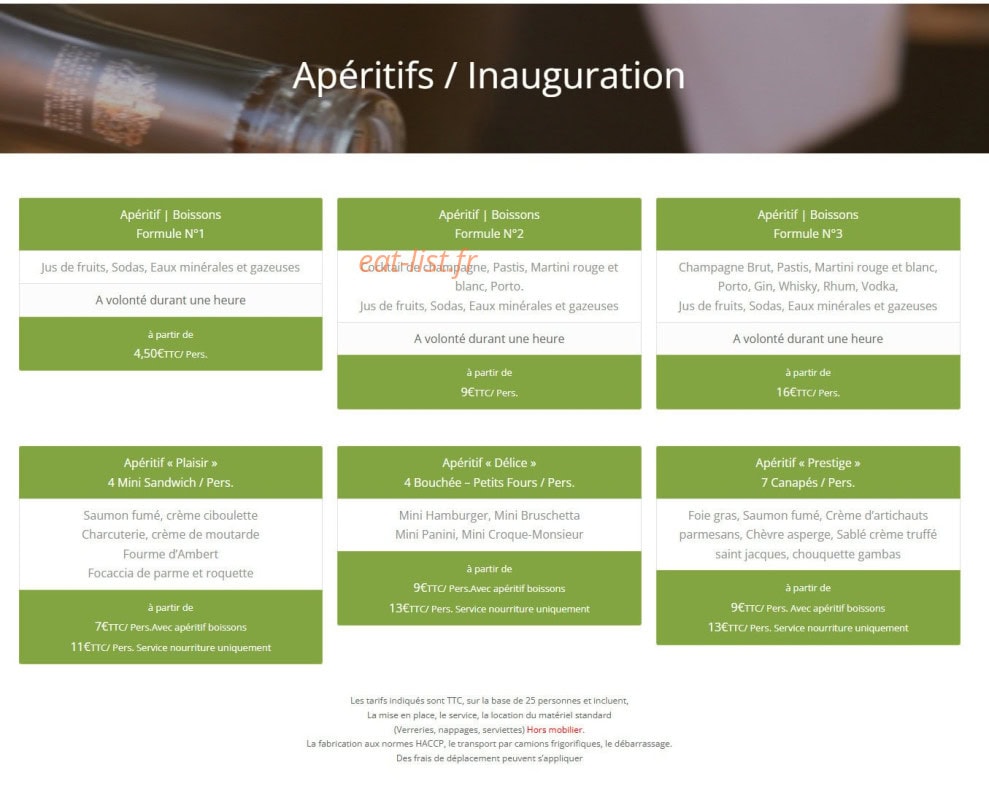 Saveurs Et Prestige — carte page 1