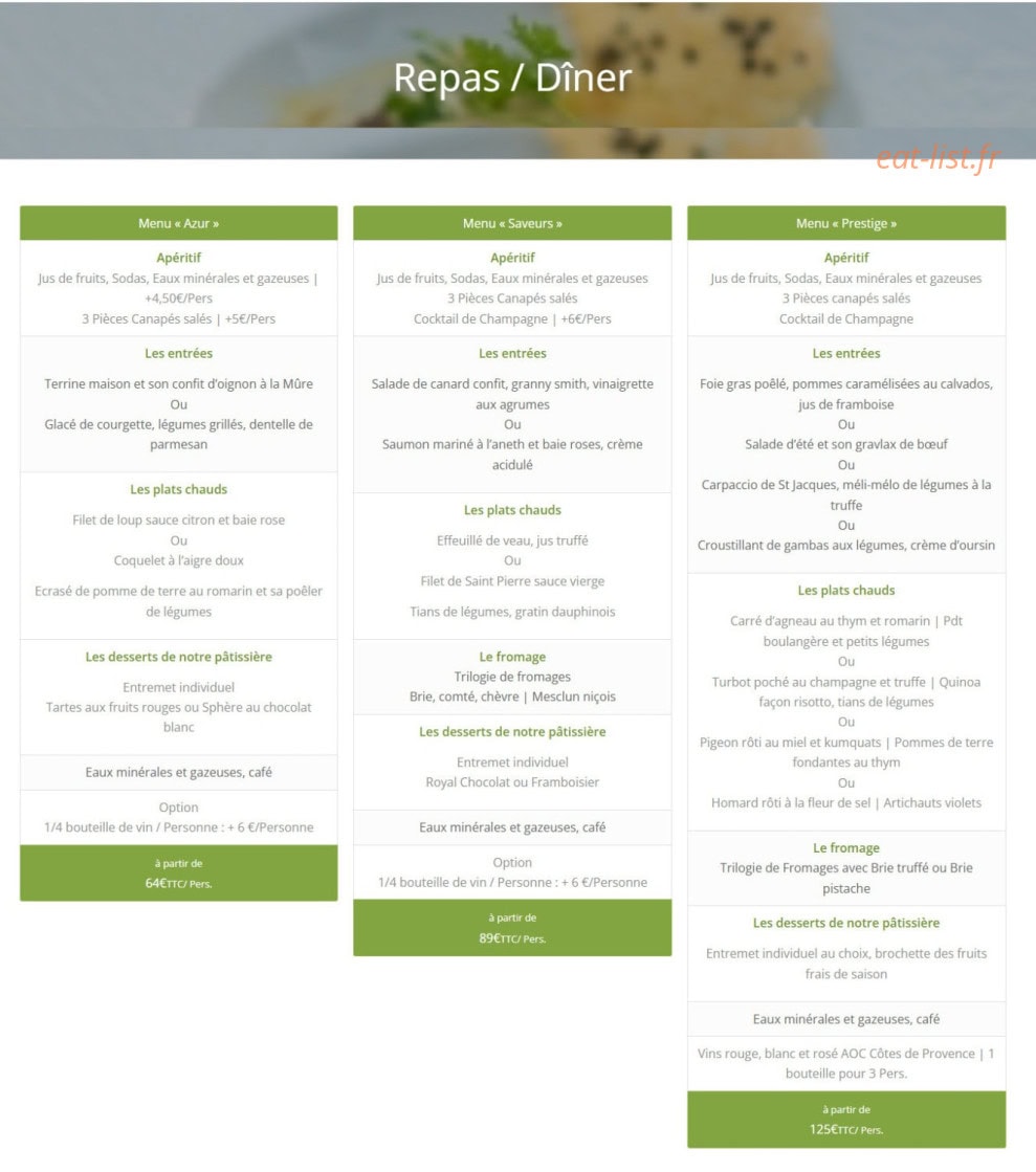 Saveurs Et Prestige — carte page 2