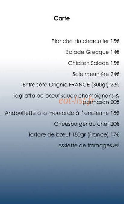 La Cambuse Port de Cap d'ail — carte page 1