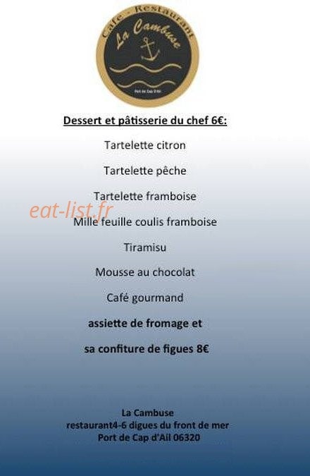 La Cambuse Port de Cap d'ail — carte page 3