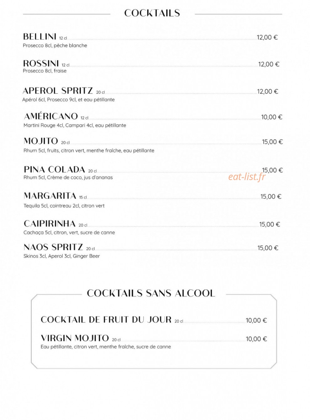 Naos Beach — carte page 7