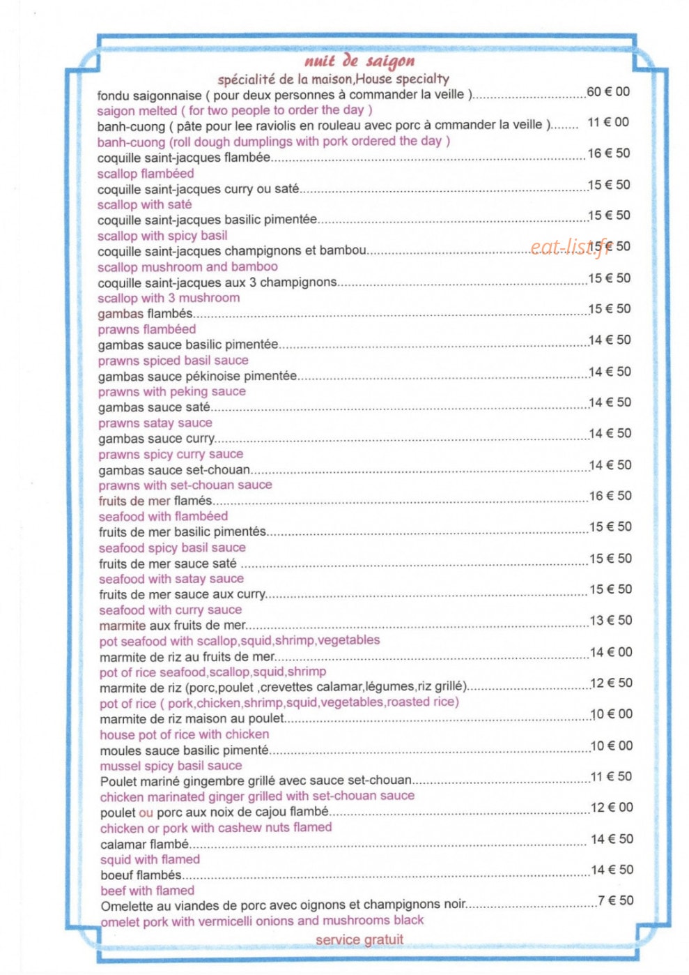Nuit de Saïgon — carte page 3