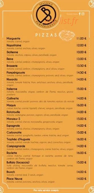 Brasserie Pampérigouste — carte page 2