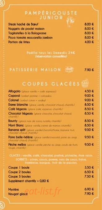 Brasserie Pampérigouste — carte page 3
