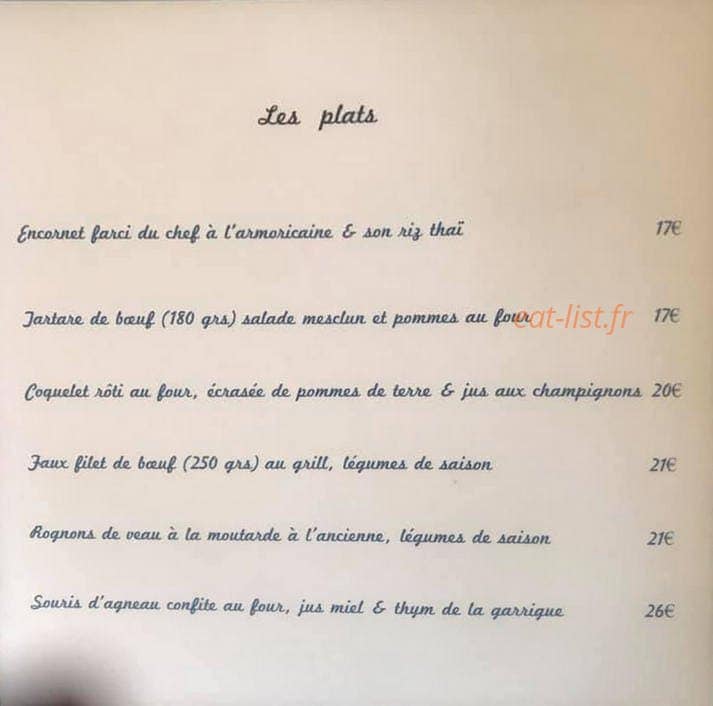 La Fourchette Libre — carte page 4