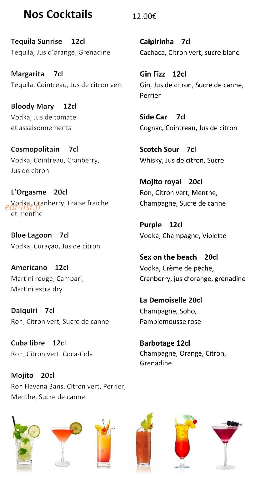La Table Gourmande — carte page 8
