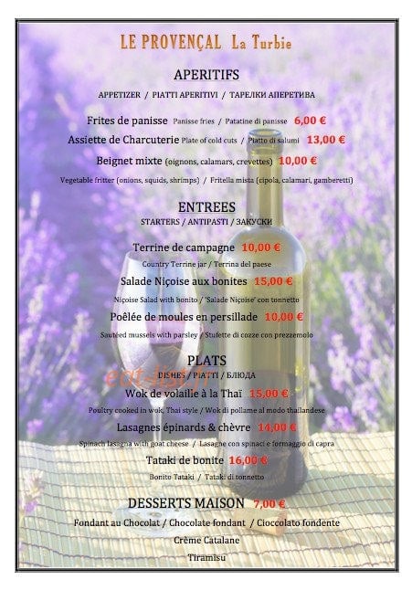 Le Provençal — carte page 3
