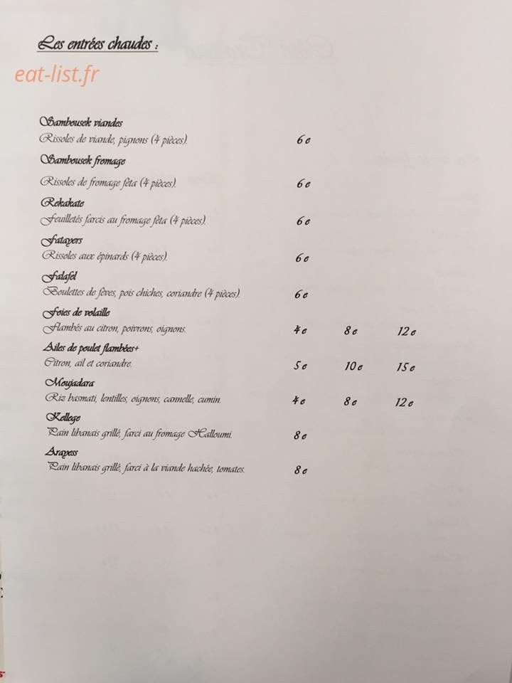 Le Tire Bouchon — carte page 1