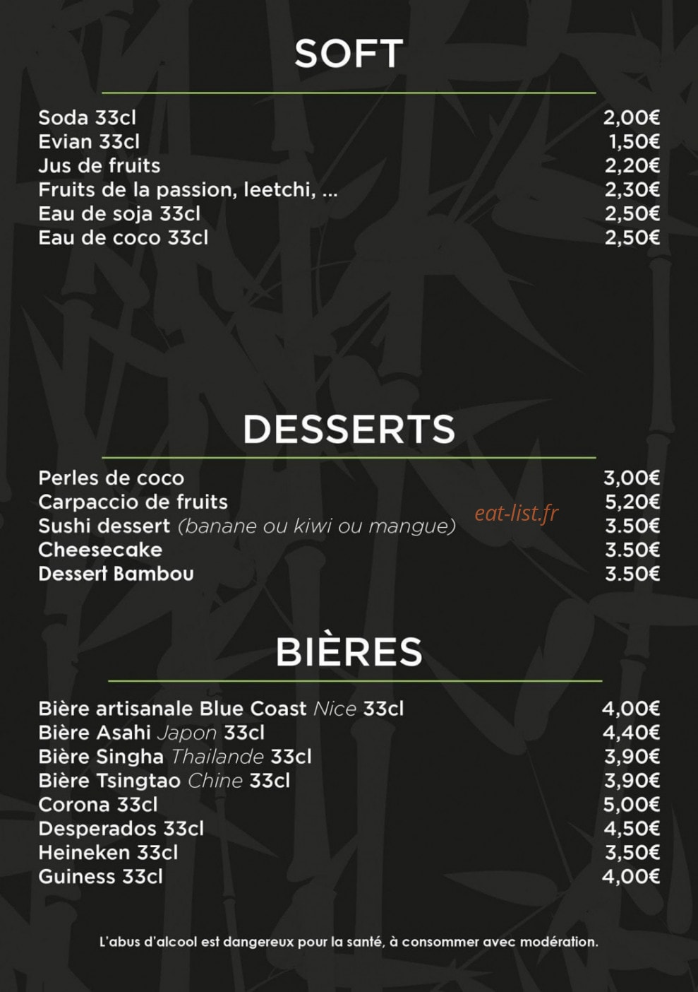 Ô'Bambou — carte page 9