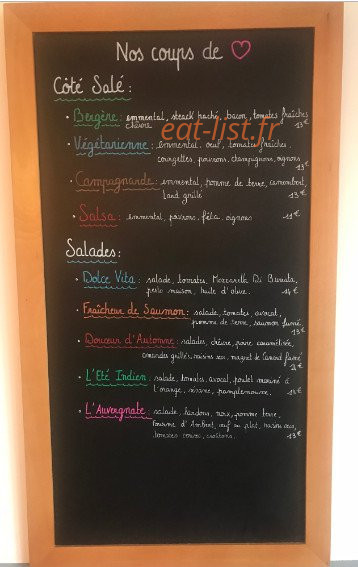 Pas folle la Crêp' — carte page 1