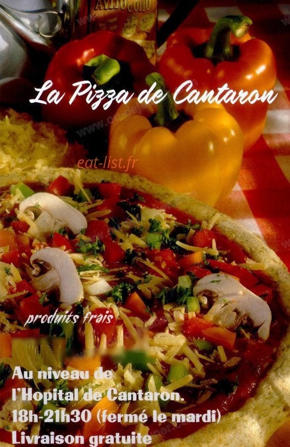 La Pizza de Cantaron — carte page 1