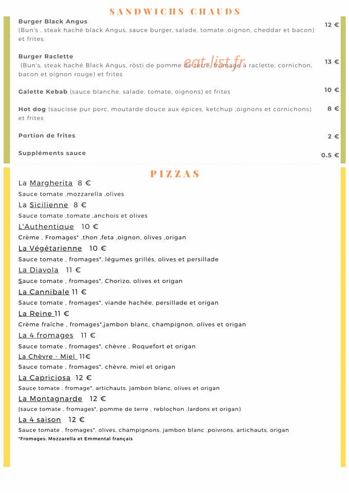 L'Authentique — carte page 2