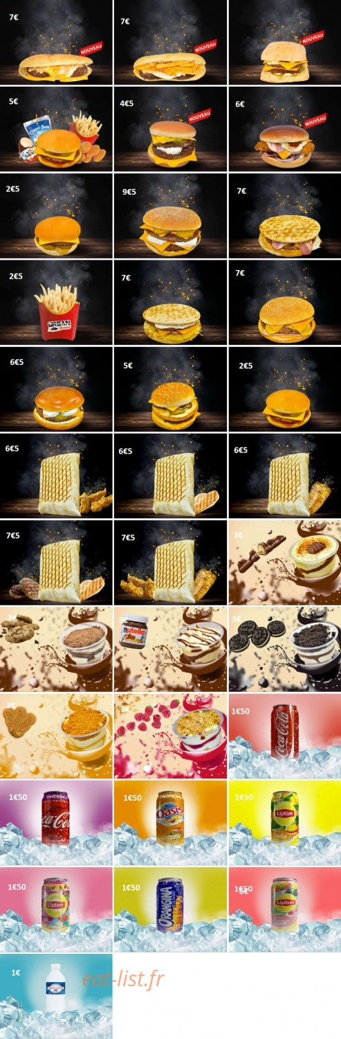 Urban Food Concept — carte page 1