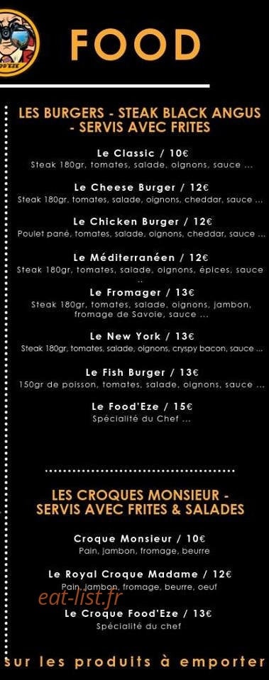 Food'Eze — carte page 2