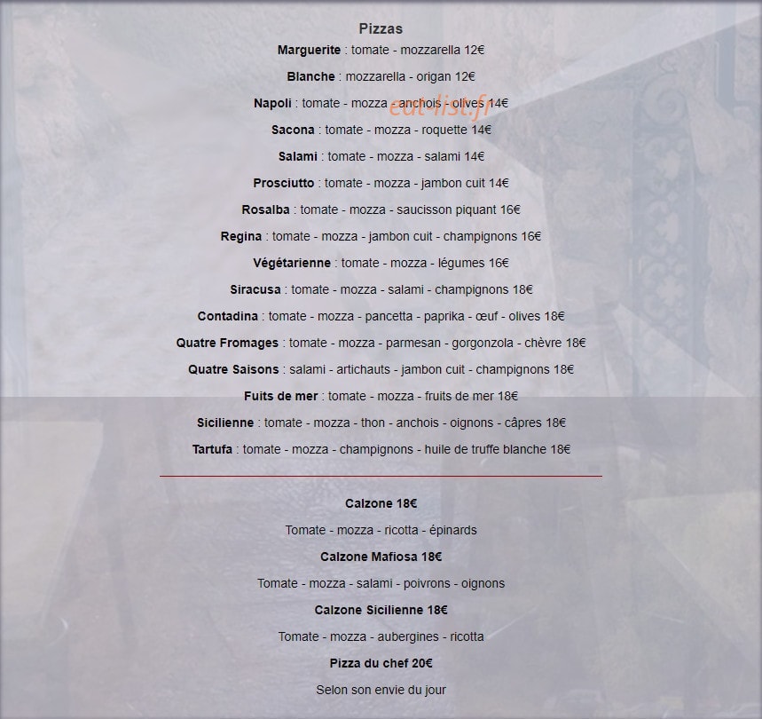 La Taverne — carte page 2