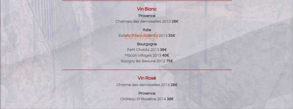 La Taverne — carte page 4