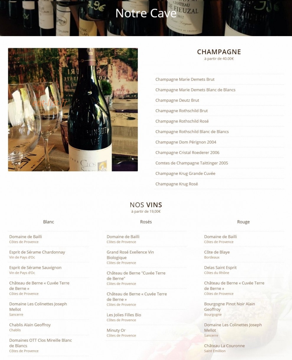 Mets Vins Chics — carte page 3