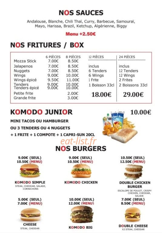 Komodo Takos — carte page 3
