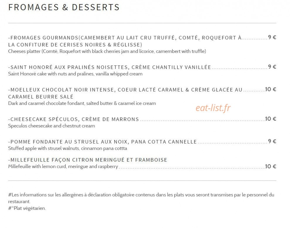 La Cantina — carte page 3