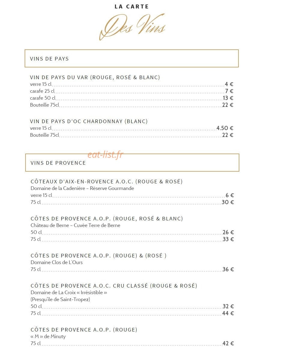 La Cantina — carte page 7