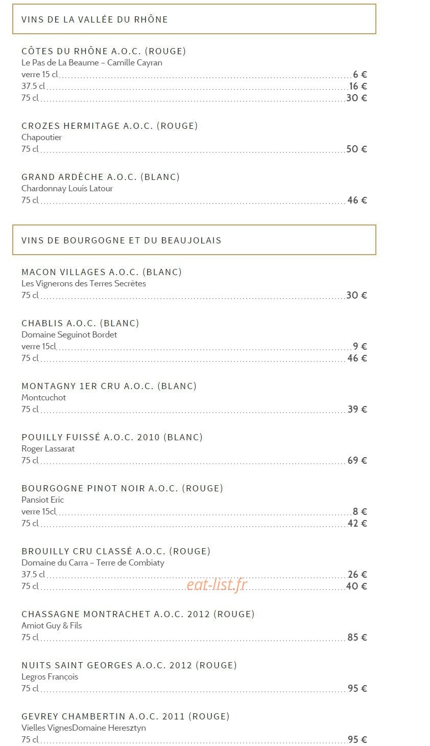 La Cantina — carte page 8